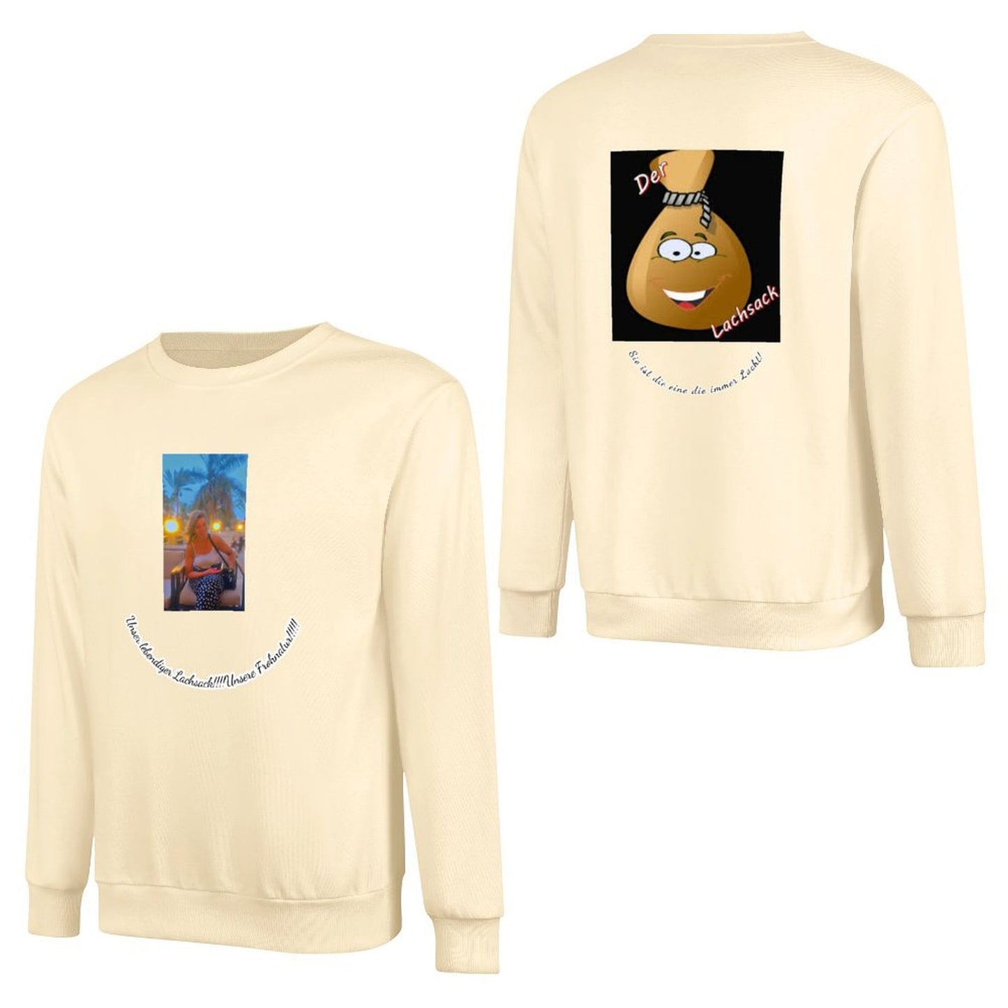 Felpa Cotone Personalizzata Unisex | Stampa Fronte e Retro con Foto