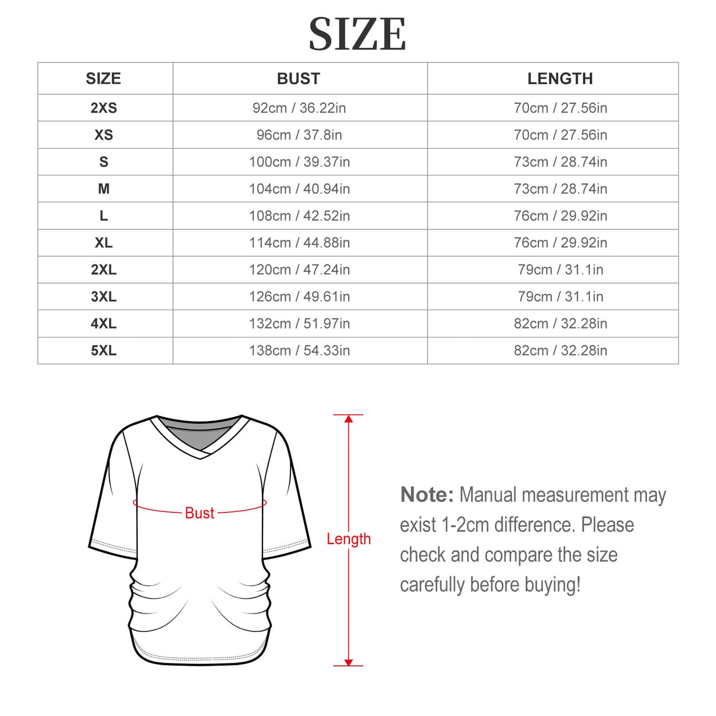 T-Shirt Donna Scollo V Personalizzata | Arricciatura Laterale | Seta di Latte