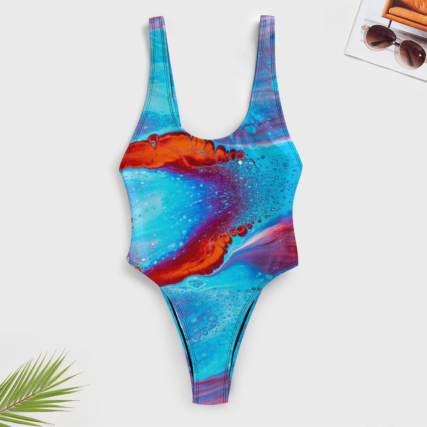 Costume Intero Donna Personalizzato | Stampa Unica | Tessuto Lucido Elegante