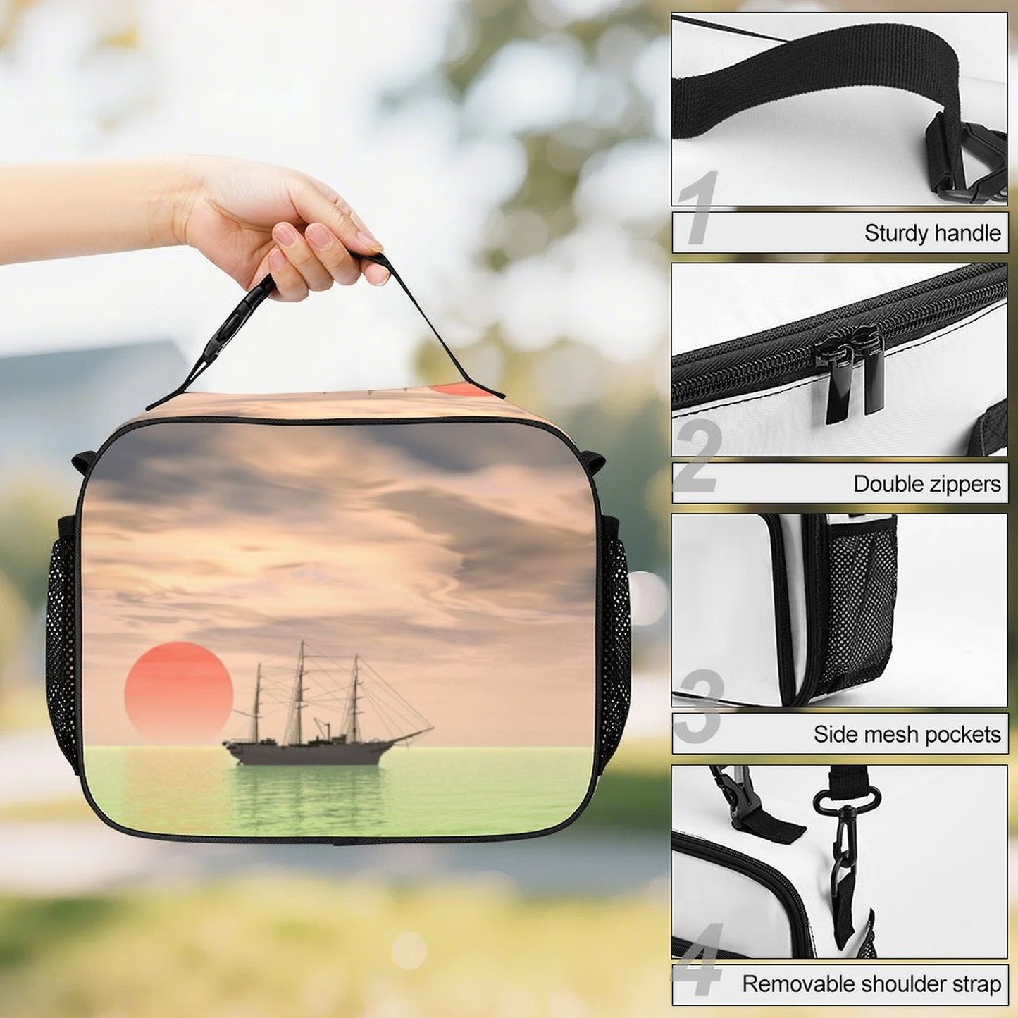 Borsa Pranzo Termica Personalizzata Grande Capacità | Lunch Bag con Foto