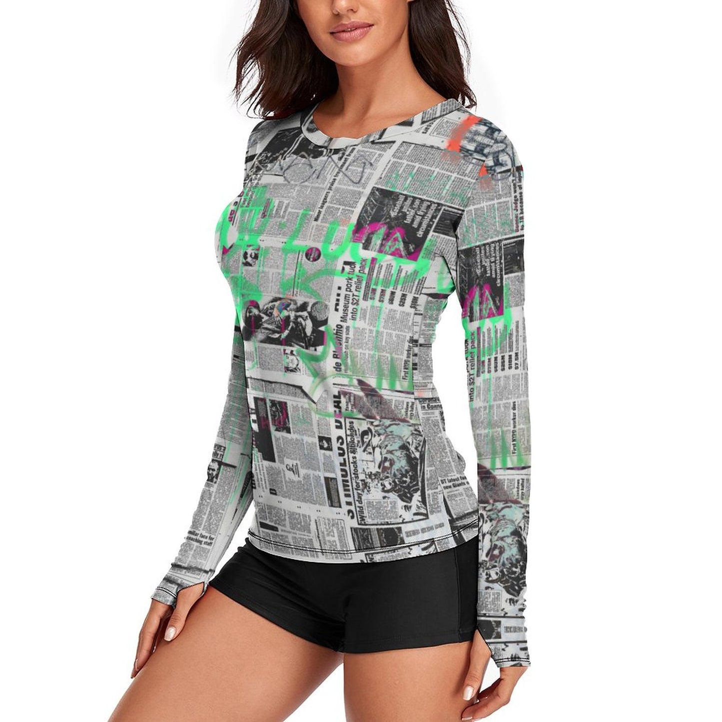Maglia Antisolari Donna Personalizzata a Manica Lunga Traspirante