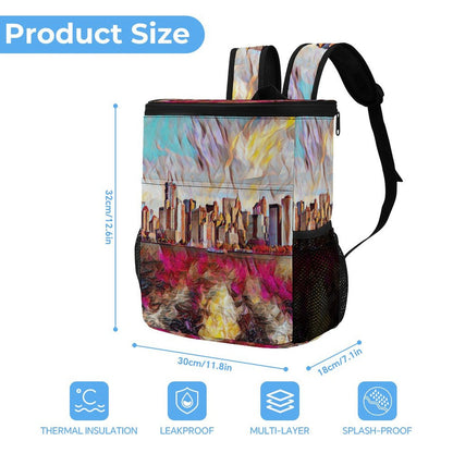 Zaino Termico Personalizzato in Poliestere con Stampa Full-Panel e Tasca Isolante