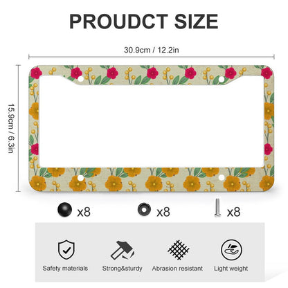 Set 2 Portatarga Personalizzati con Foto | Alluminio Slim per Targa USA