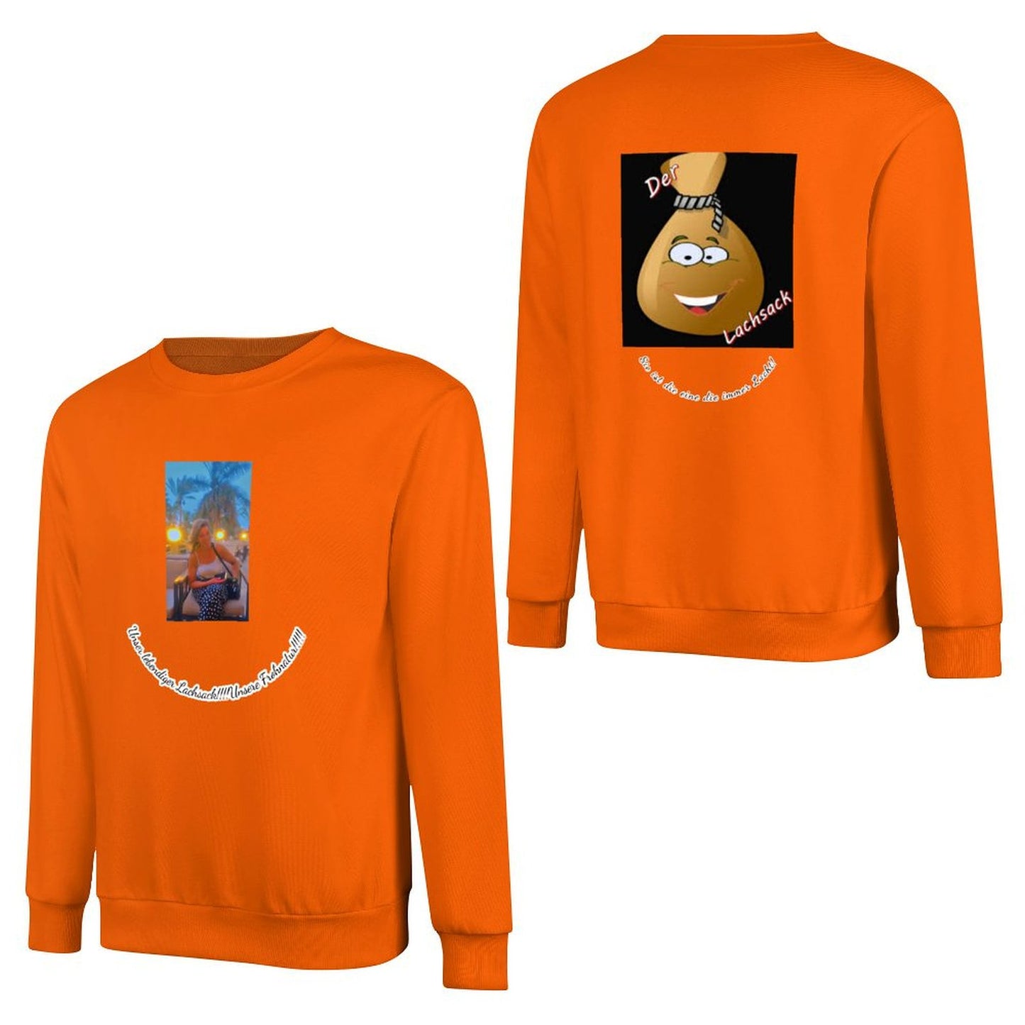Felpa Cotone Personalizzata Unisex | Stampa Fronte e Retro con Foto