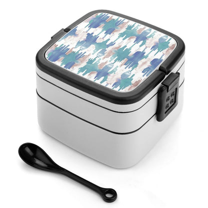 Bento Box Doppio Strato | Porta Pranzo 1000ml Personalizzato con Posate