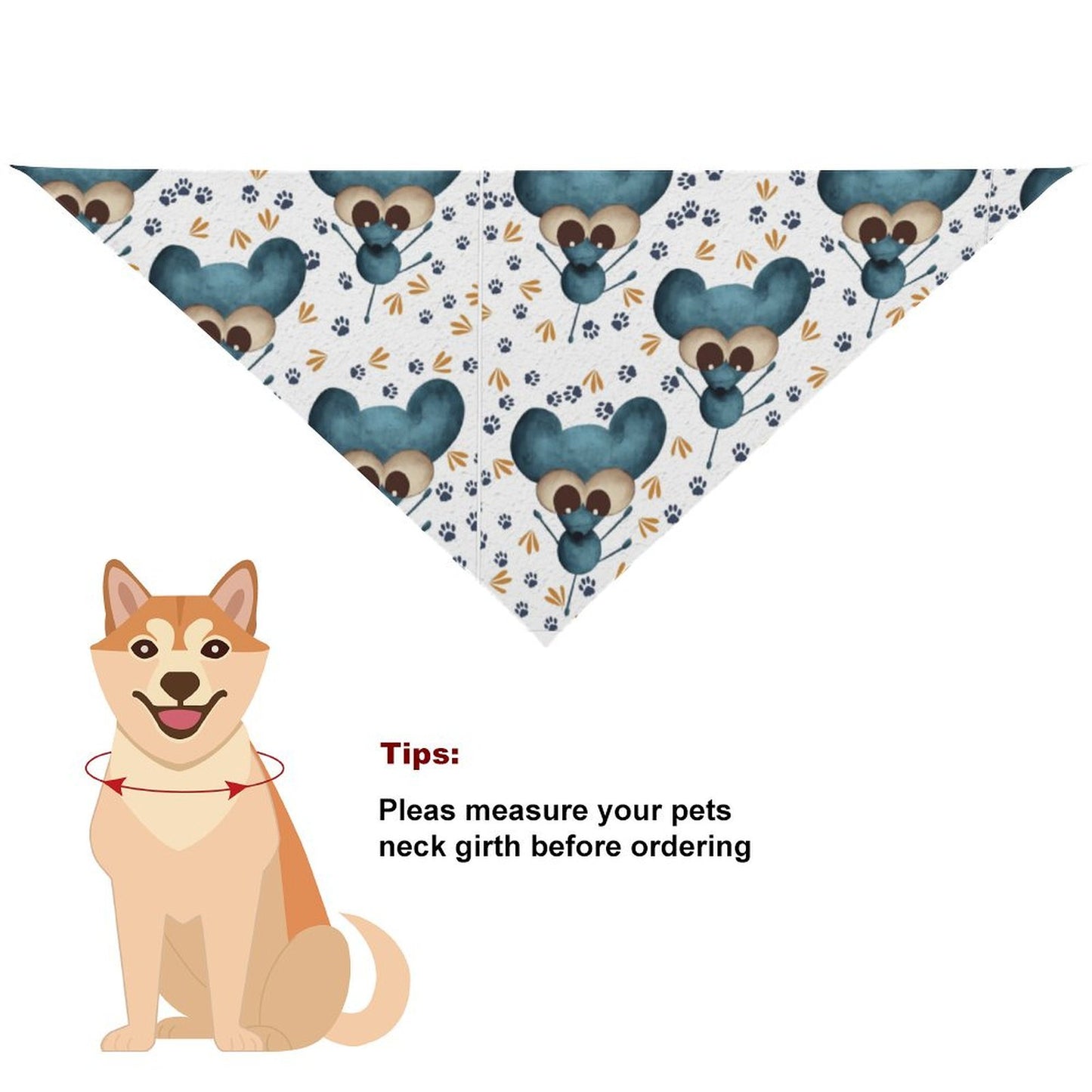 Bandana per Cani Personalizzata | Stampa il Nome e lo Stile del Tuo Pet