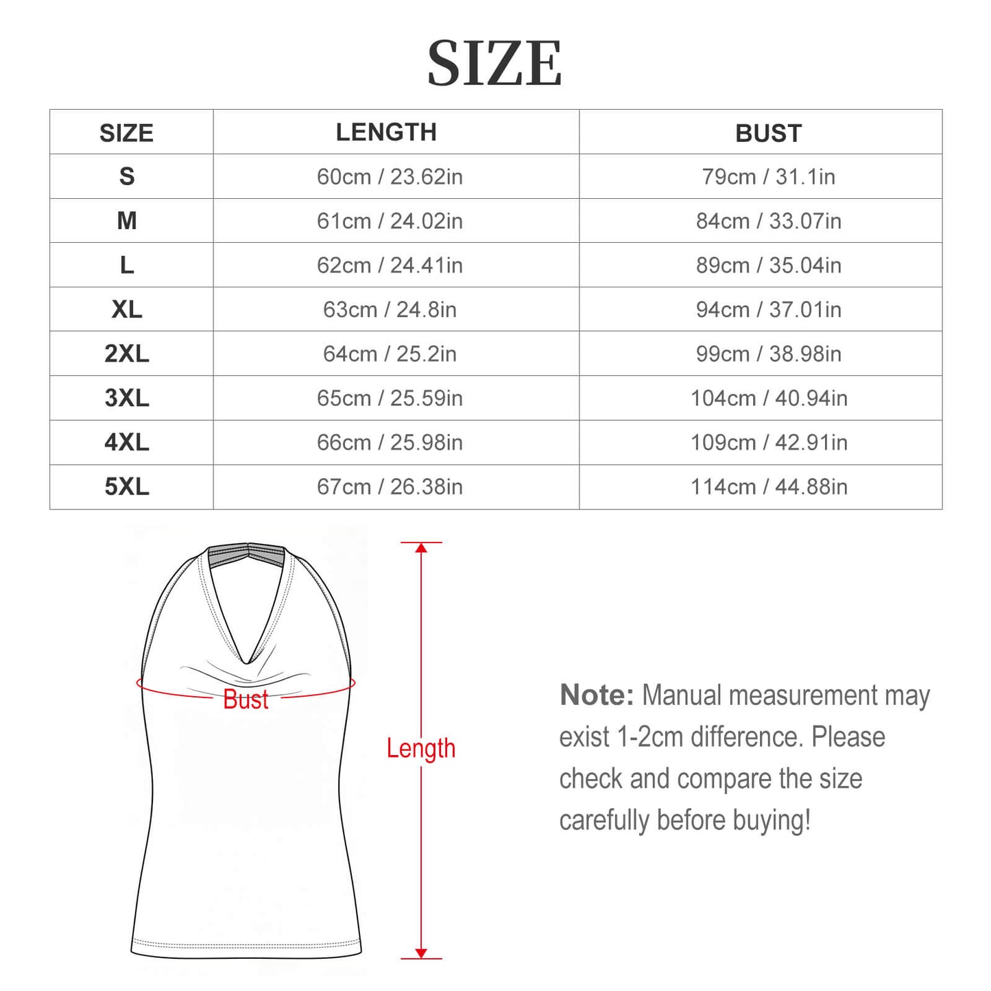 Top Halter Personalizzato da Donna | Maglia Smanicata con Scollo ad Anello