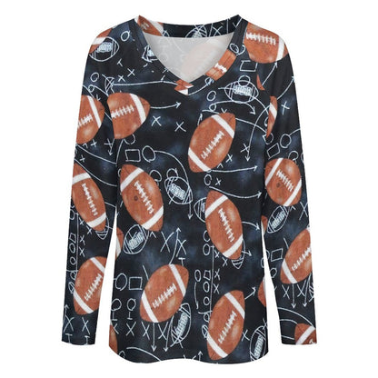 T-Shirt Oversize Donna Scollo V | Doppio Strato Anti-Piega | S-5XL