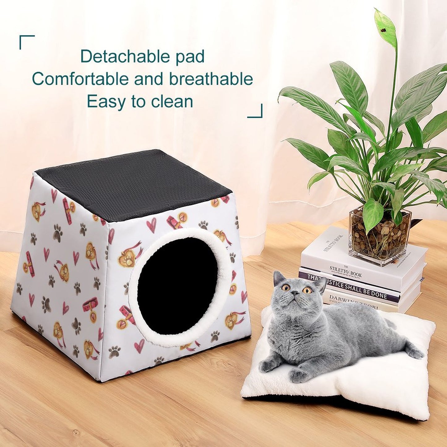 Cuccia Gatto a Capsula Spaziale | Letto Cane Chiuso Personalizzato