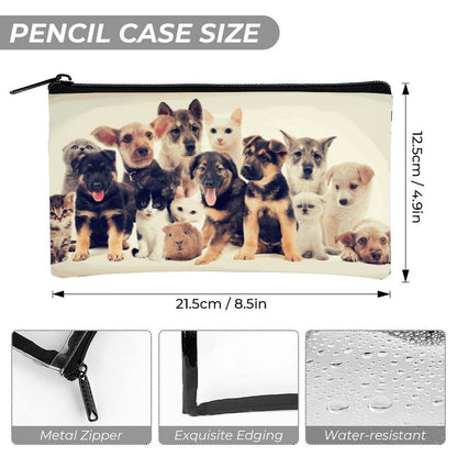 Set Borsa Trasparente 3 Pezzi Personalizzabile in PVC — Zaino, Borsa a Mano e Pochette
