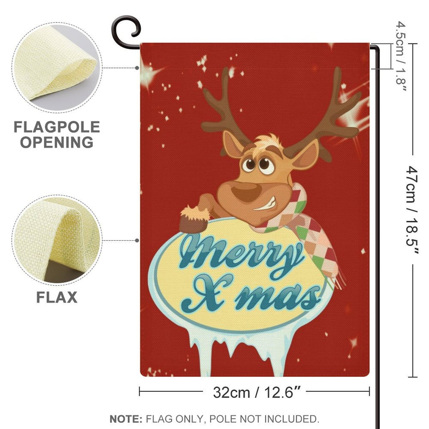 Bandiera da Giardino in Lino Personalizzata | Arazzo Rustico Bifacciale