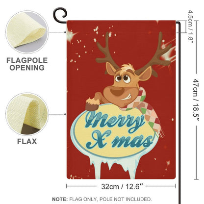 Bandiera da Giardino in Lino Personalizzata | Arazzo Rustico Bifacciale