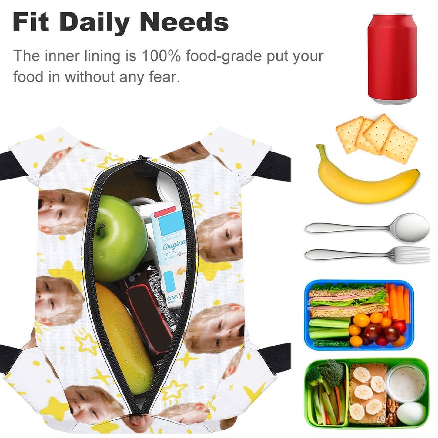 Borsa Termica Porta Pranzo Orizzontale | Lunch Box Rettangolare 27cm