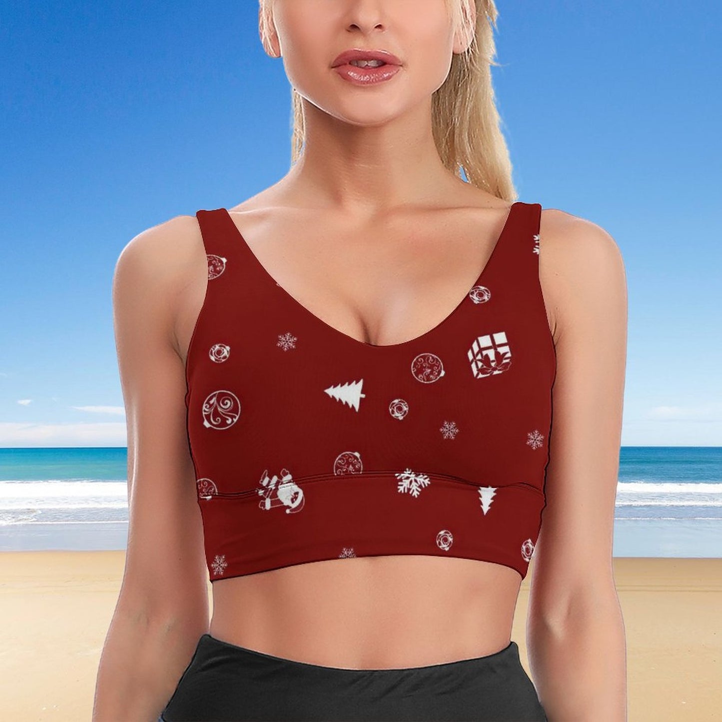 Bra Sportivo Personalizzato con Scollo a U | Top Yoga & Athleisure