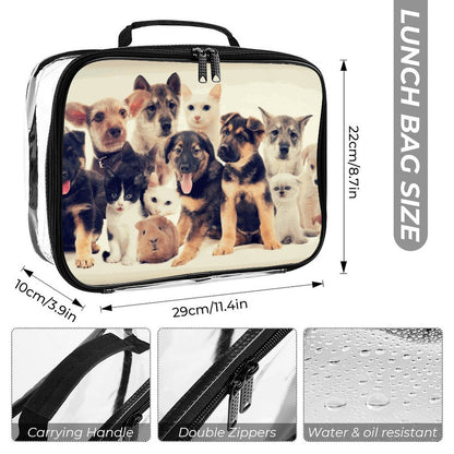 Set Borsa Trasparente 3 Pezzi Personalizzabile in PVC — Zaino, Borsa a Mano e Pochette