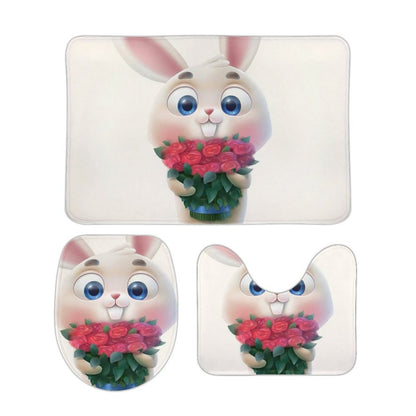 Set Tappetini Bagno 3 Pezzi Personalizzati | Tappeti Antiscivolo Coral Fleece