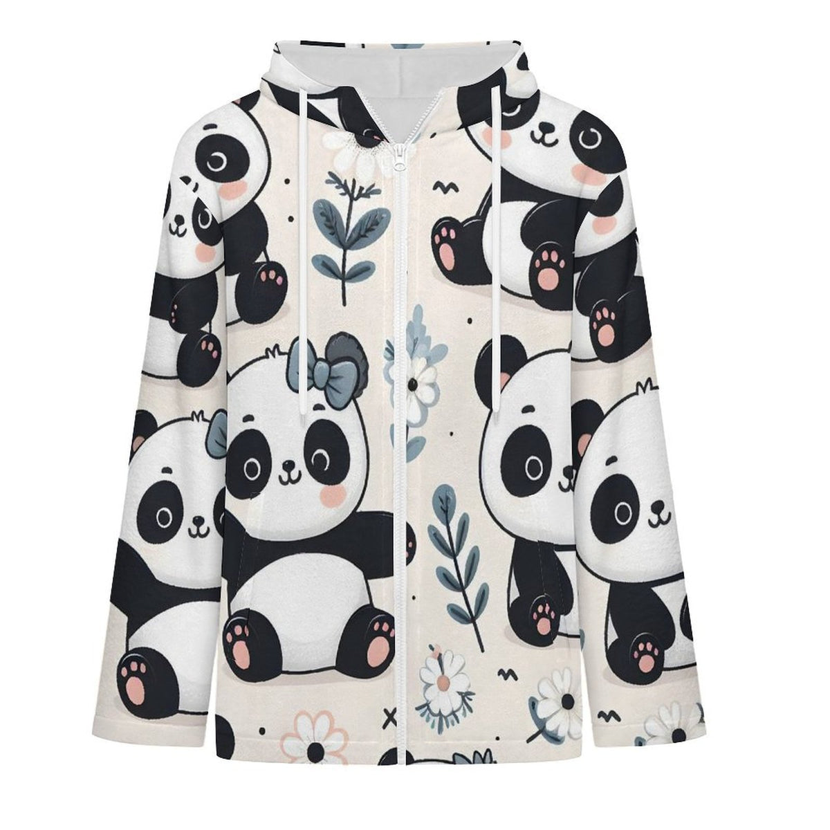 Giacca Pile Donna con Cappuccio e Zip Personalizzabile