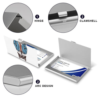 Porta Biglietti da Visita Personalizzato in Alluminio | Con Logo
