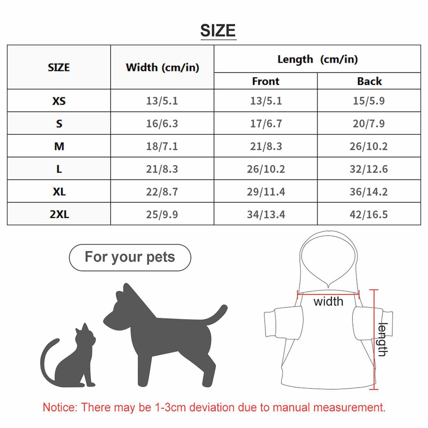 Felpa con Cappuccio Personalizzata per Cani e Gatti