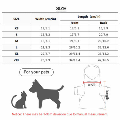 Felpa con Cappuccio Personalizzata per Cani e Gatti