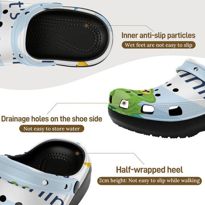 Platform Clogs con Tacco Personalizzati in EVA con Stampa Grafica su Misura