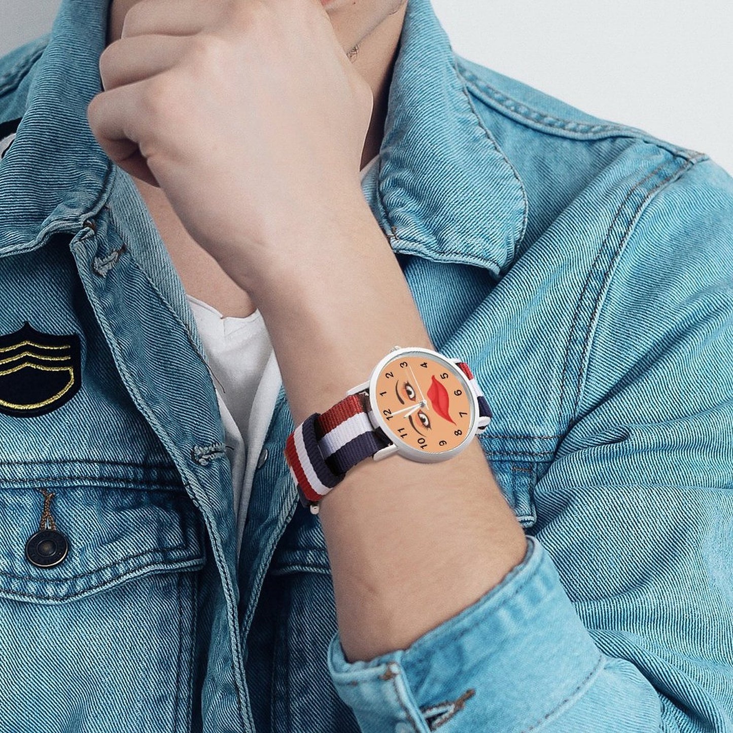 Orologio NATO Style Personalizzato con Cinturino in Nylon Tricolore