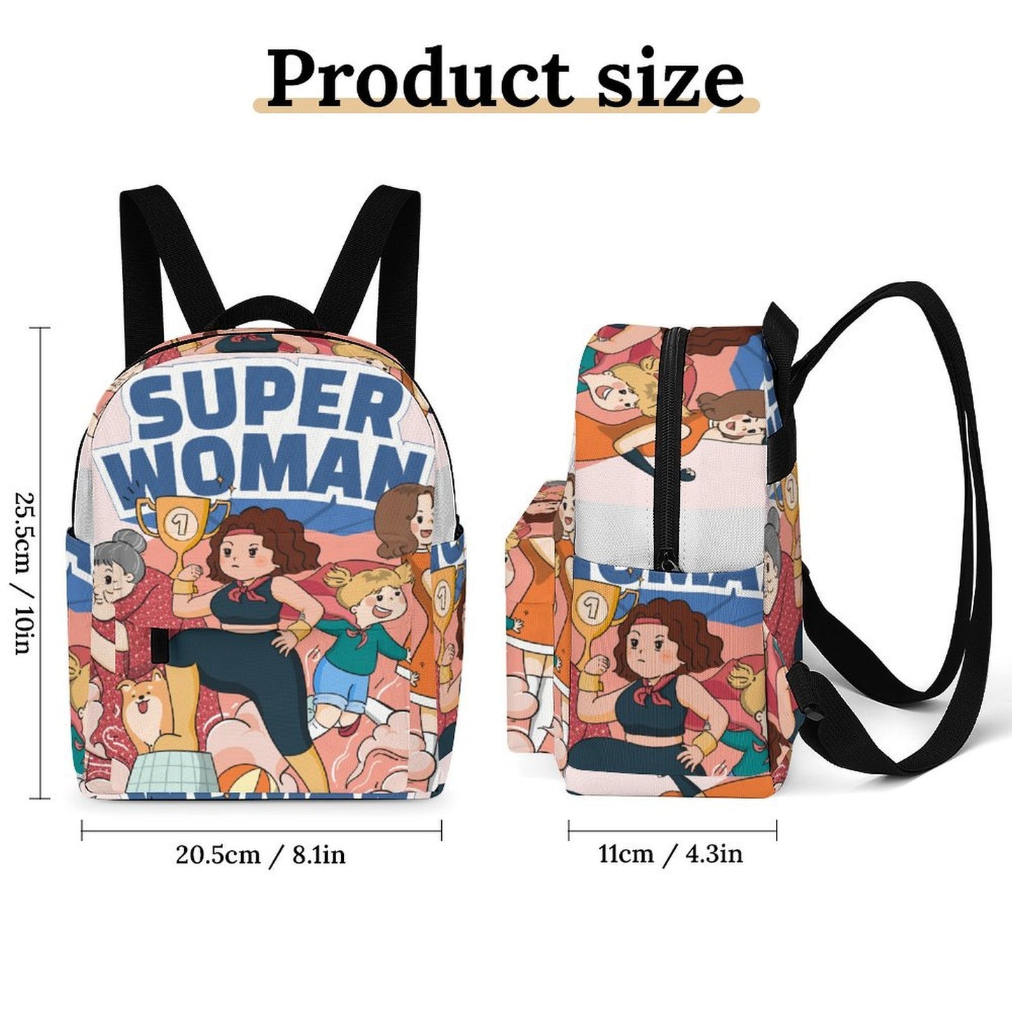 Mini Zaino Personalizzato Donna in Oxford Impermeabile con Fondo Rinforzato