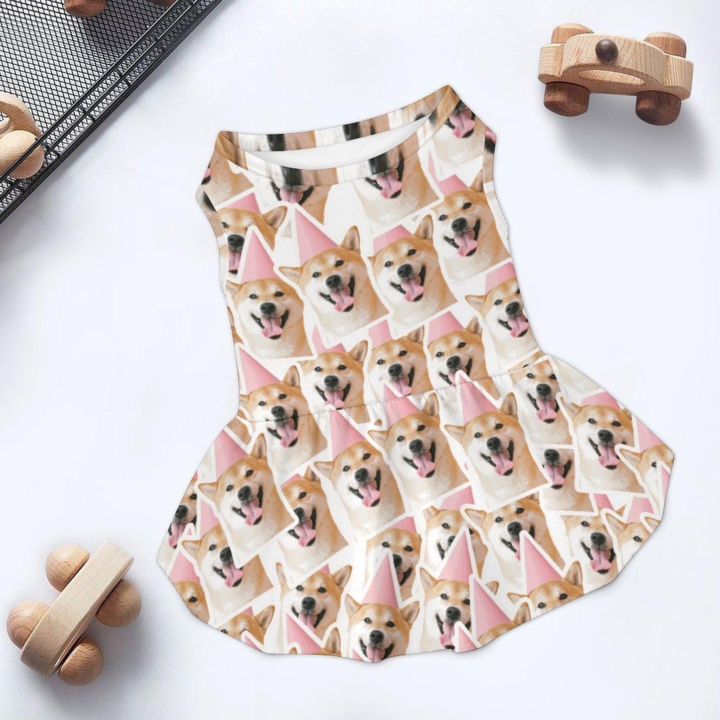 Vestito Estivo Large Taglia per Cani e Gatti con Balze e Stampa Personalizzata