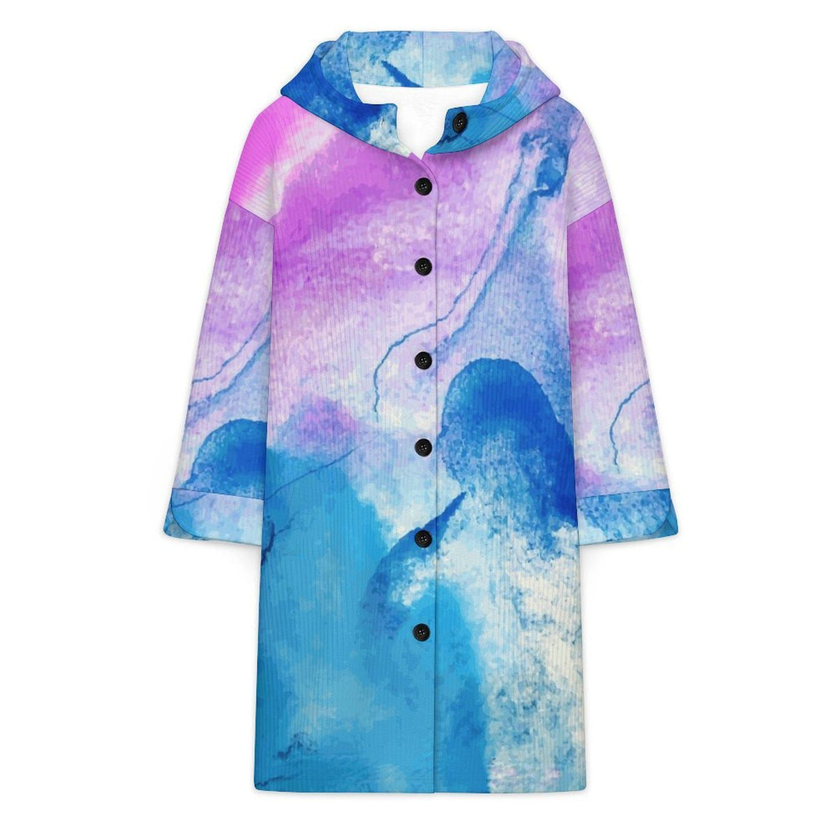 Cappotto lungo donna con cappuccio e fodera in pile personalizzabile