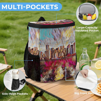 Zaino Termico Personalizzato in Poliestere con Stampa Full-Panel e Tasca Isolante