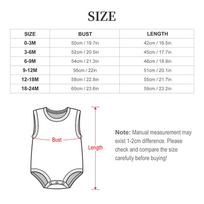 Body Neonato Personalizzato Senza Maniche in Cotone 100%