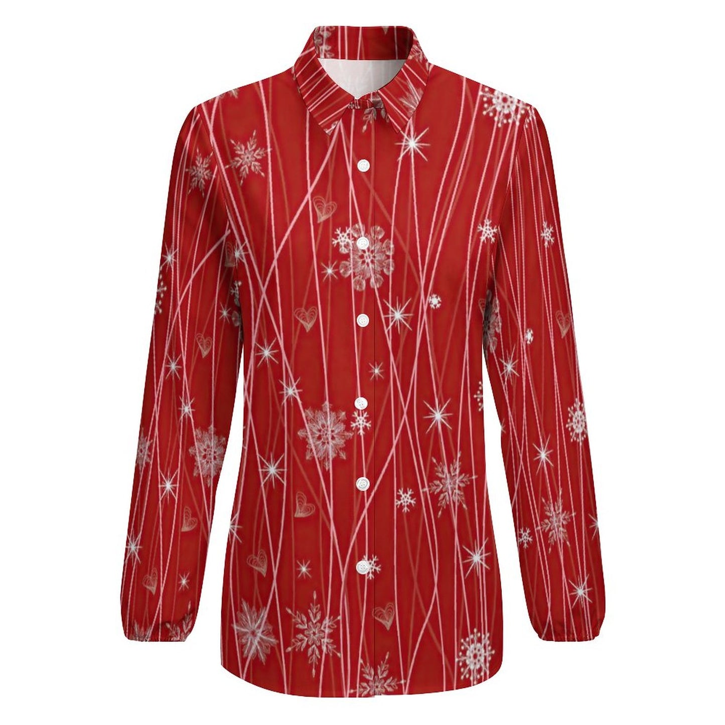 Blusa Vintage Scollo a V | Maniche a Lanterna & Polsini Elastici (S-3XL)