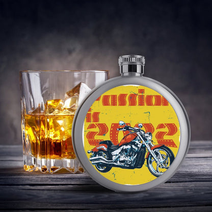 Fiaschetta Rotonda Personalizzata 5oz | Acciaio Inox & Stampa UV