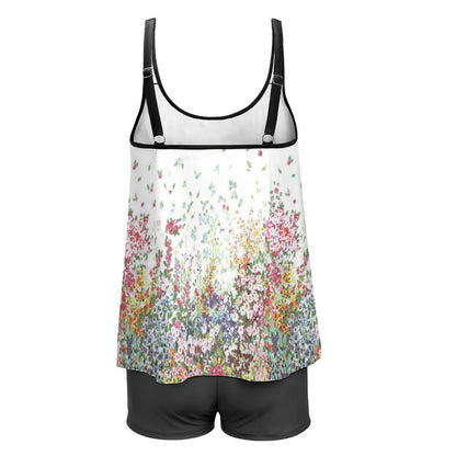 Tankini Personalizzato da Donna | Costume a Due Pezzi con Pantaloncino