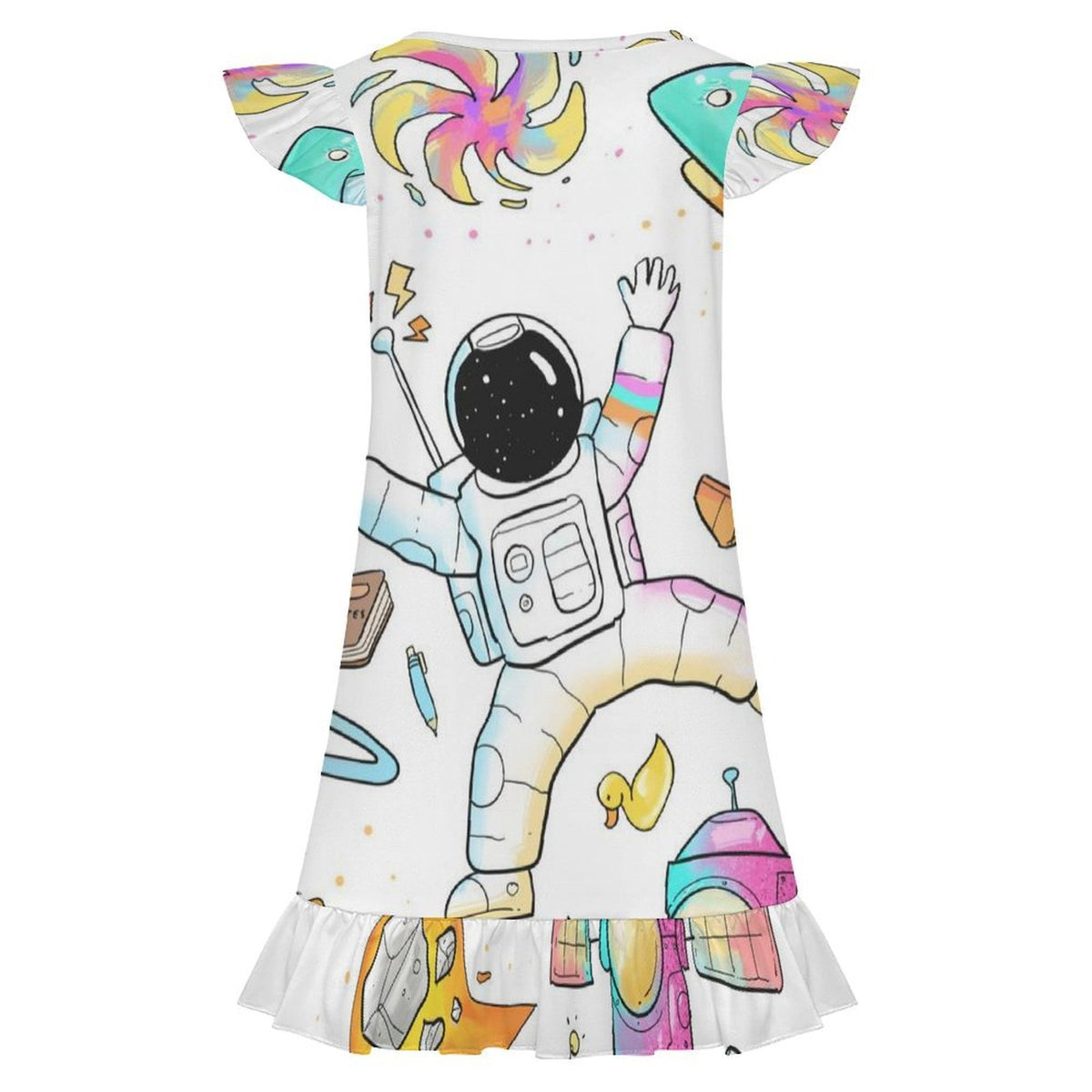 Camicia da Notte Bambina con Volant Personalizzabile