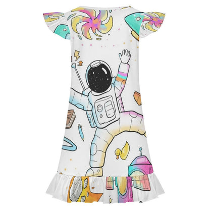 Camicia da Notte Bambina con Volant Personalizzabile
