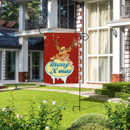 Bandiera da Giardino in Lino Personalizzata | Arazzo Rustico Bifacciale