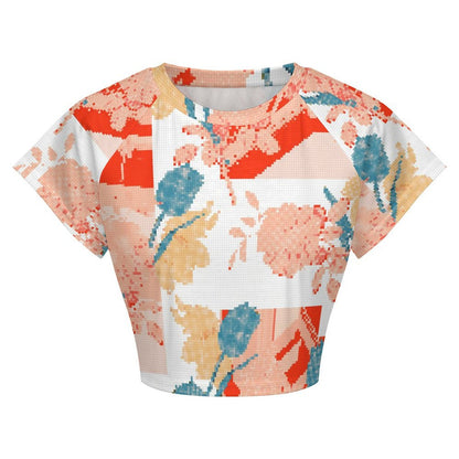 T-Shirt Crop Raglan Personalizzata | Maglietta Corta da Ragazza con Foto