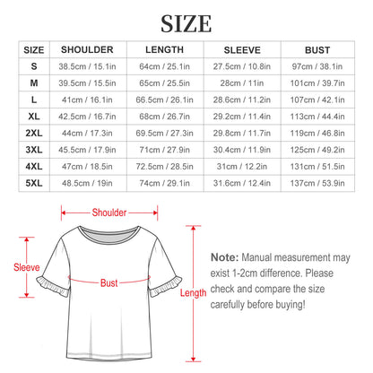 T-shirt con Maniche a Volant Personalizzata