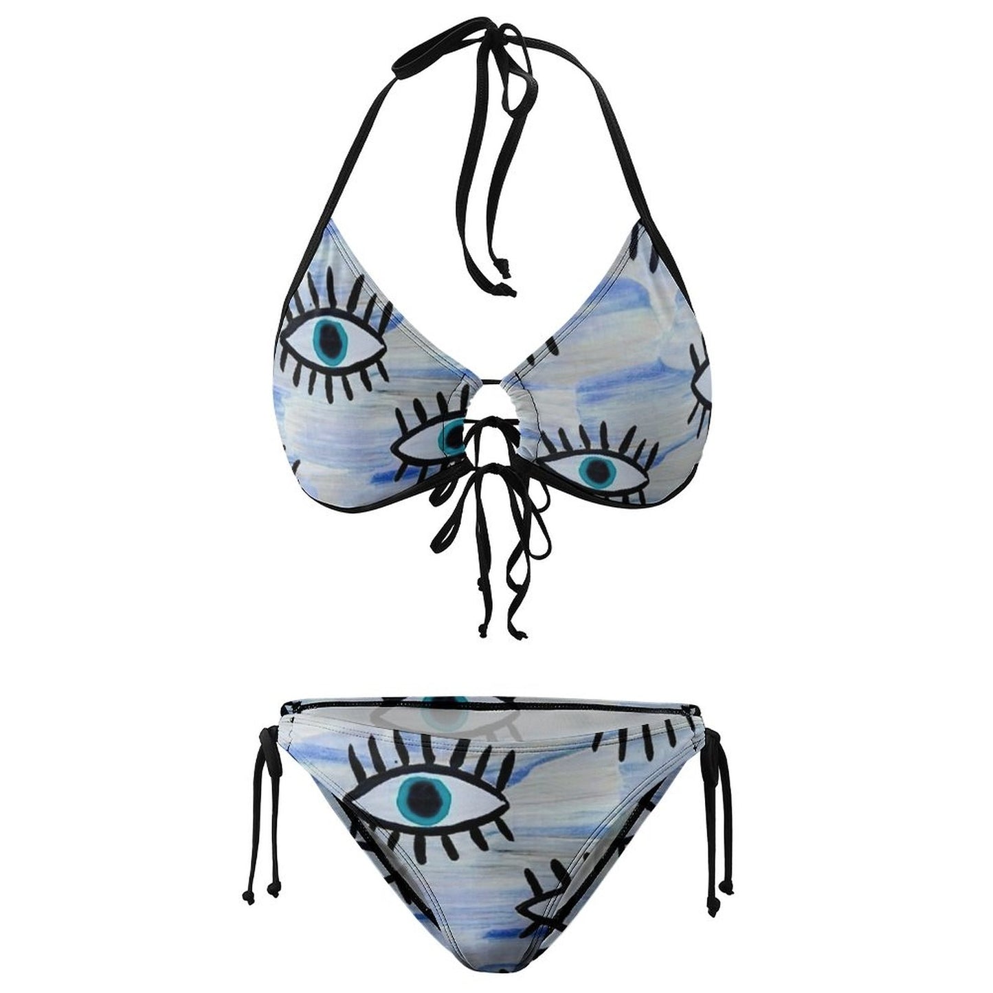 Bikini Arricciato con Laccetti | Costume String Regolabile Personalizzato