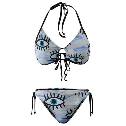 Bikini Arricciato con Laccetti | Costume String Regolabile Personalizzato
