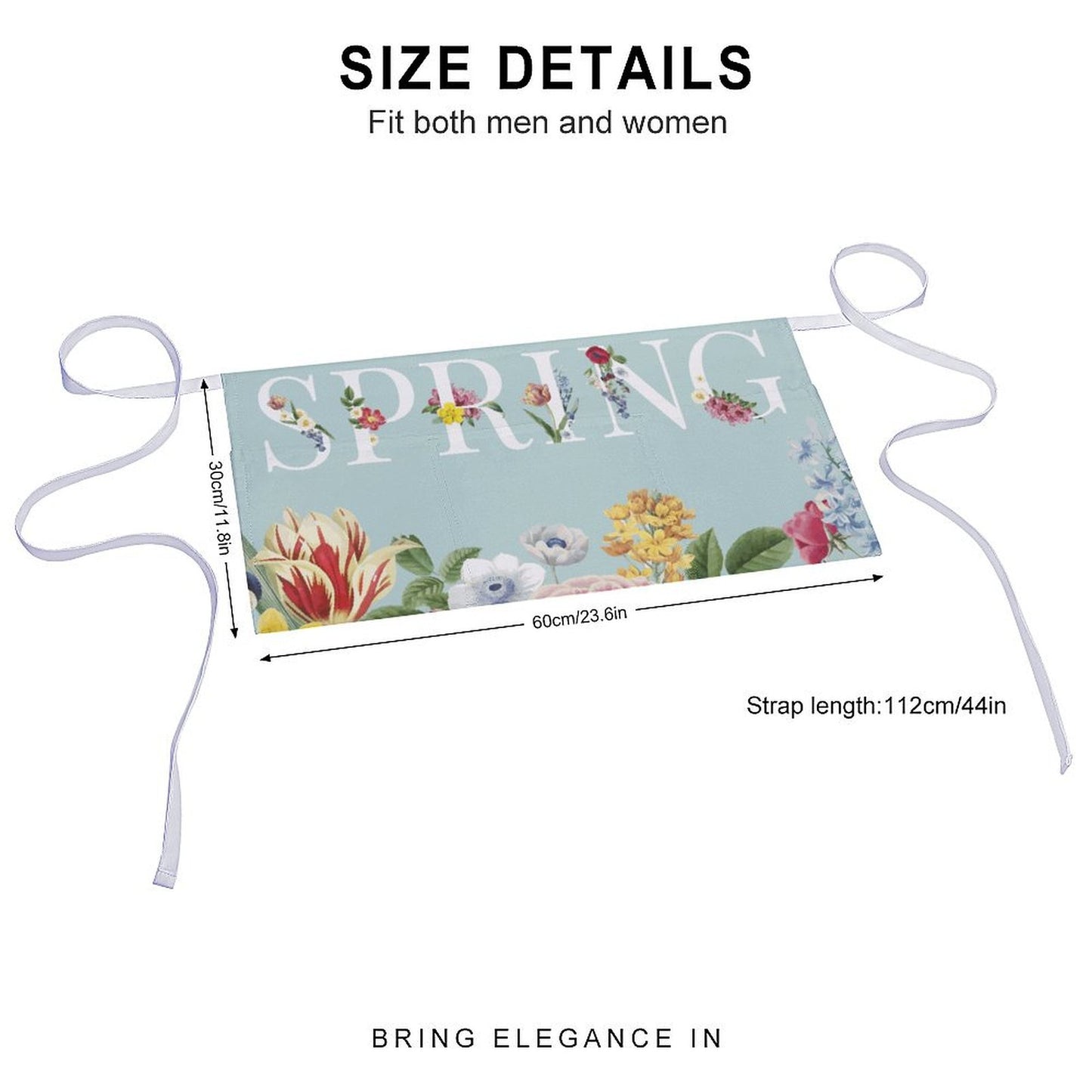 Grembiule Corto Personalizzato con Logo | Impermeabile con 3 Tasche