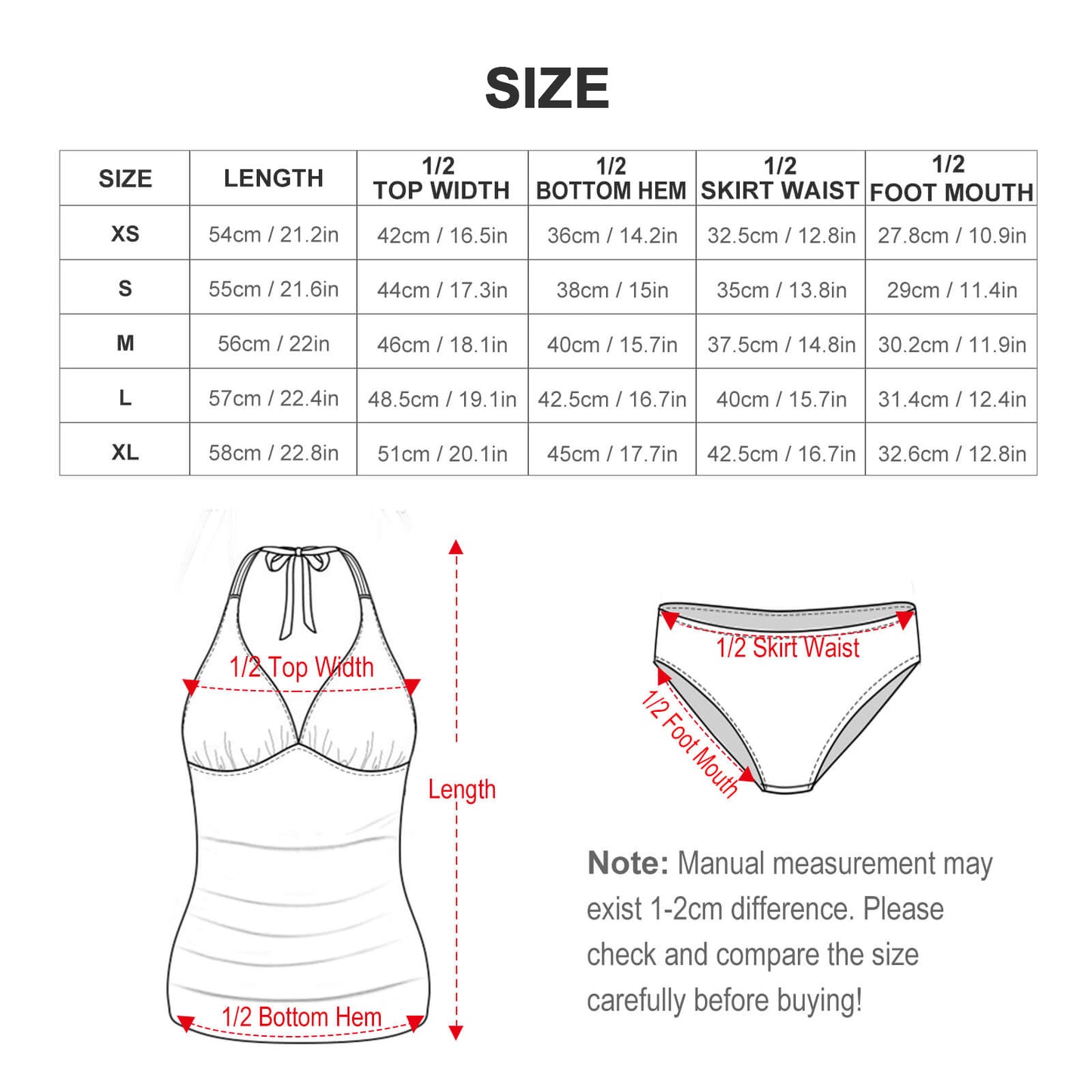 Tankini Svasato Copri-Pancia | Costume Due Pezzi Comodo Donna