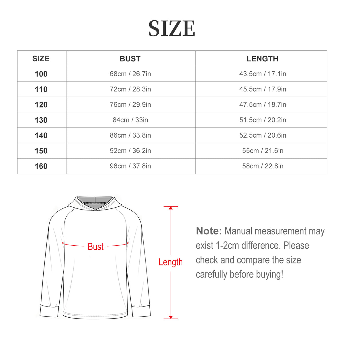 Felpa con Cappuccio per Bambini Manica Raglan Personalizzabile