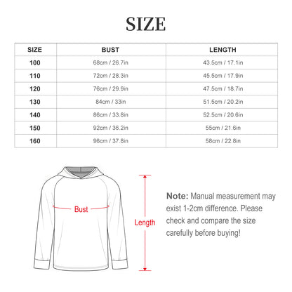 Felpa con Cappuccio per Bambini Manica Raglan Personalizzabile