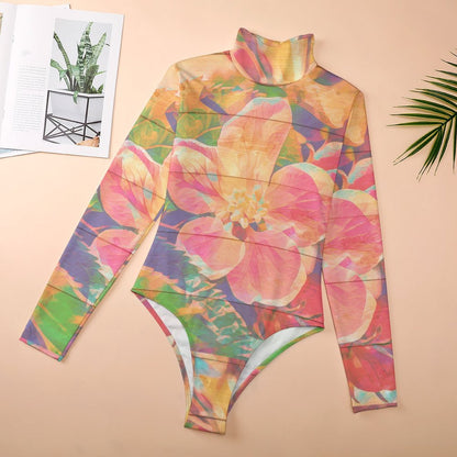 Body Collo Alto Donna Personalizzato | Manica Lunga | Fit Scultura