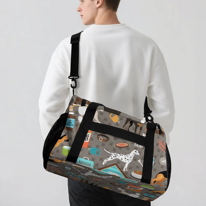 Borsa Weekender Personalizzata in Twill con Tracolla Removibile e Stampa su Misura