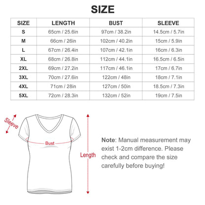 T-Shirt Donna Scollo V Personalizzata VT | Stampa Unica | Poliestere/Spandex
