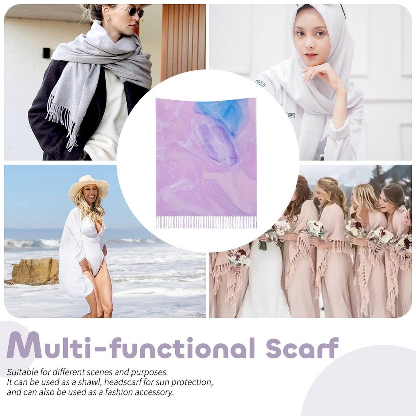 Sciarpa in Finto Cashmere Personalizzata | La Tua Opera d'Arte da Indossare