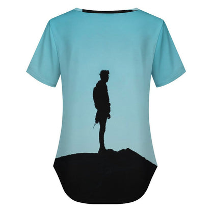 T-Shirt Donna Scollo a V Incrociato | Top Estivo Personalizzato